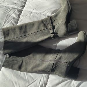 Koolaburra - Suede Gray Tall Boots, Size 8